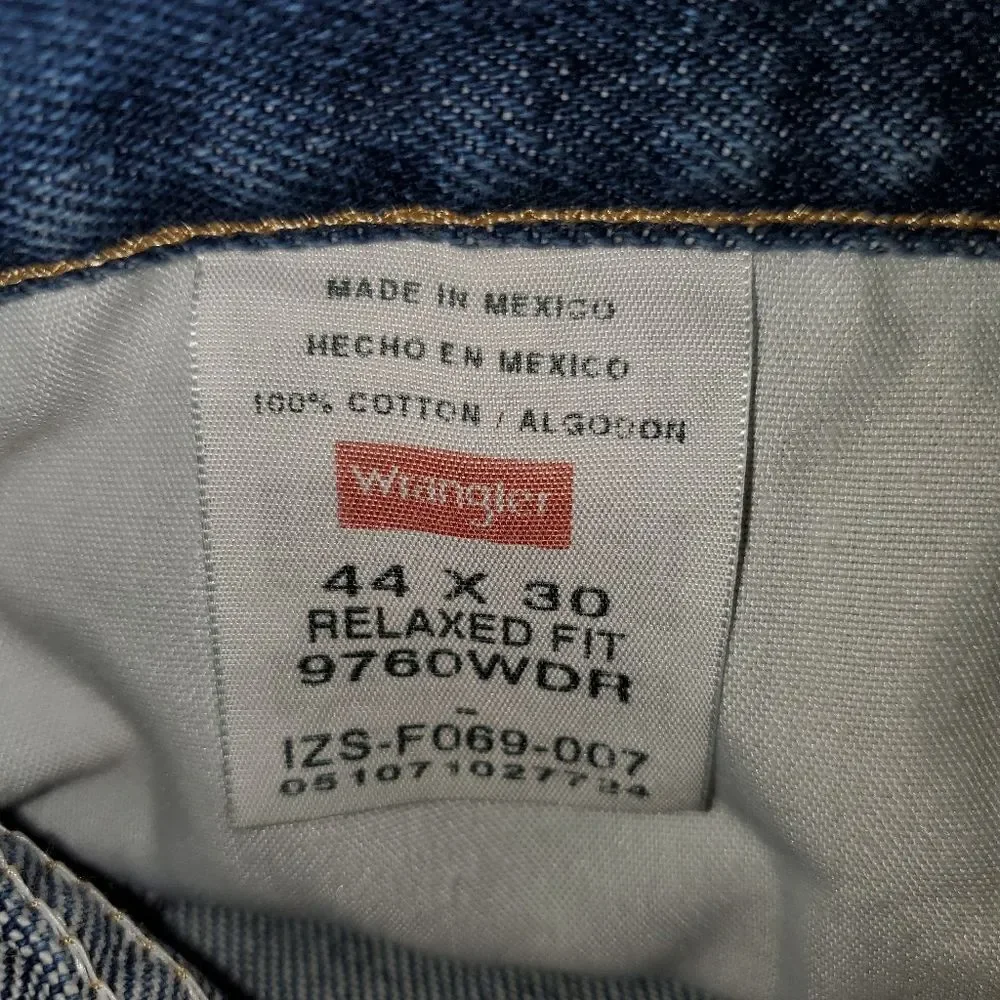 Wrangler Relaxed Denim Jeans 44 x 30